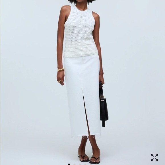 Madewell Tops - Cream Crochet Knit Tank NWT